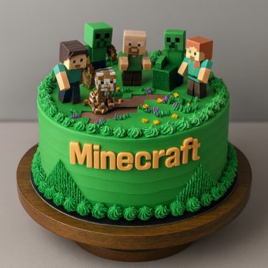 minecraft character cake