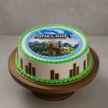 minecraft photo cake