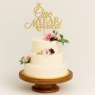 one year married cake