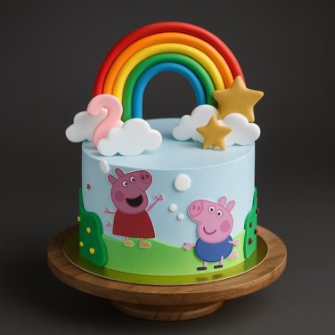 Peppa Rainbow Cake