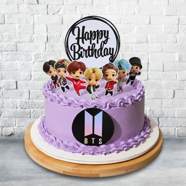 bts chibi birthday cake