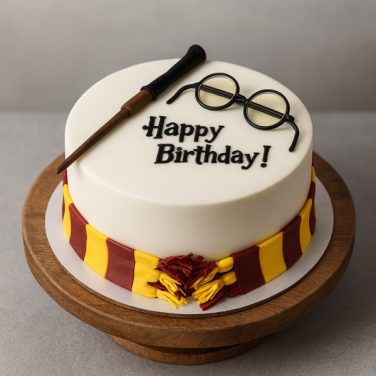 Harry Potter Wand & Glasses Cake