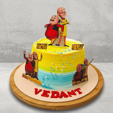 motu patlu cream cake