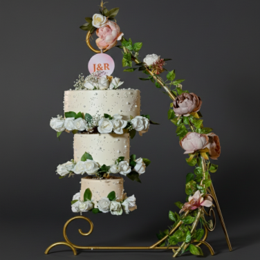 three tier chandelier wedding cake