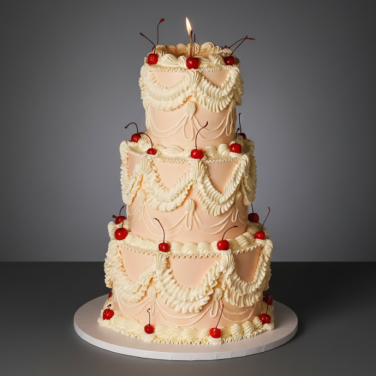 vintage three tier wedding cake