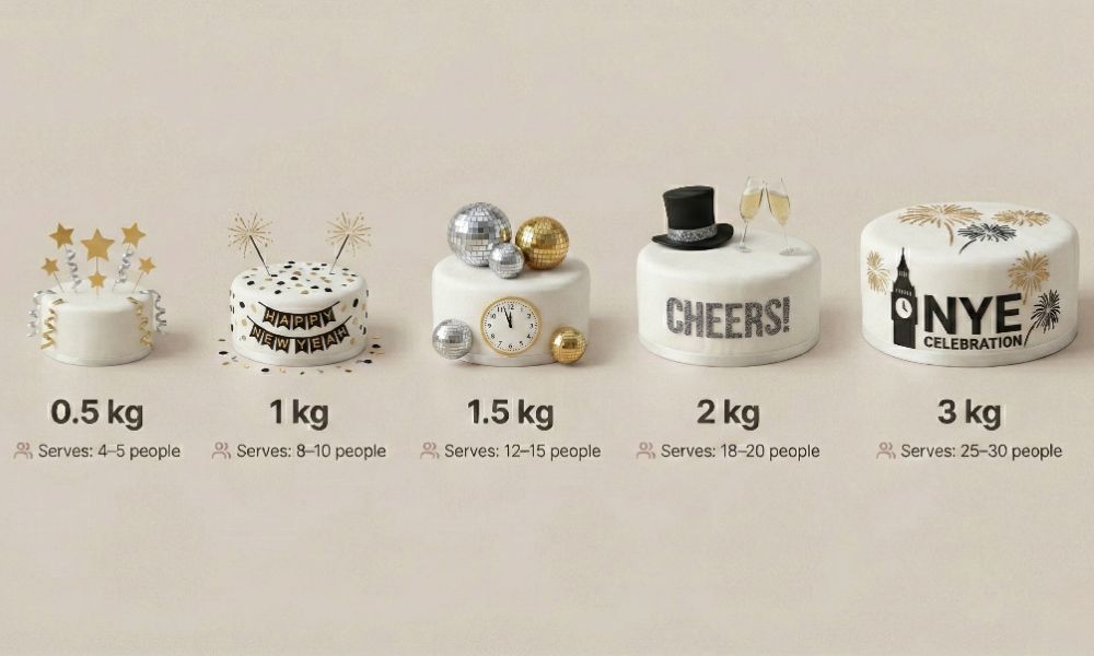new year cake serving guide