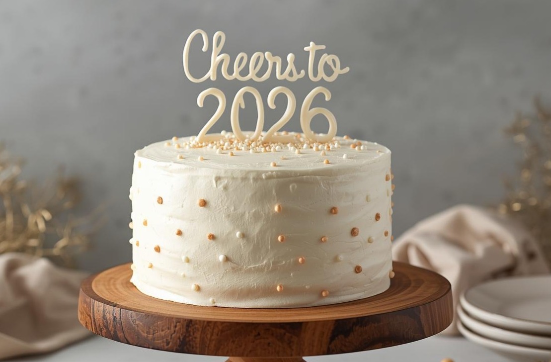 Short and Sweet New Year Cake message