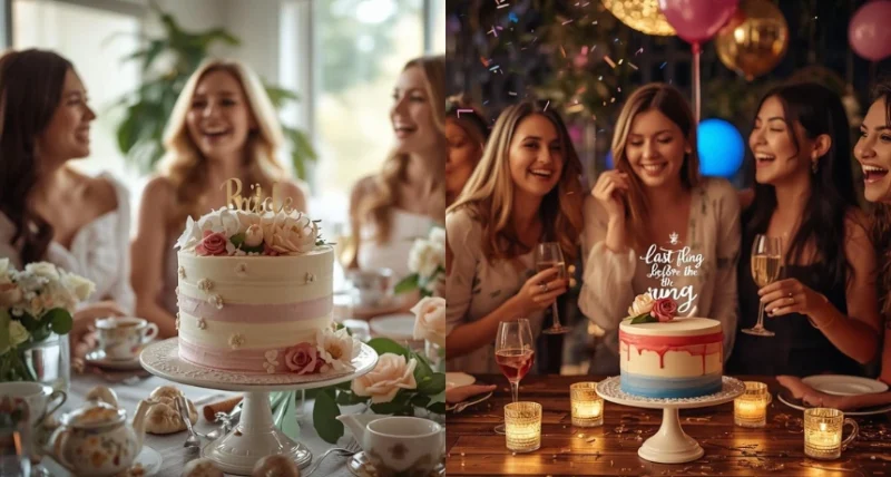 bridal shower vs bachelorette party