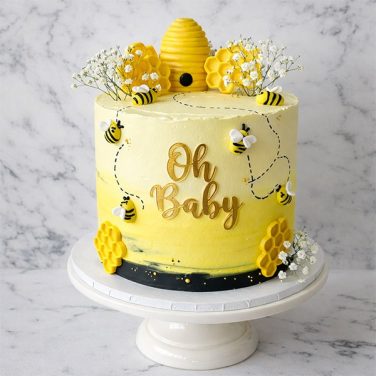 bumble bee baby shower cake