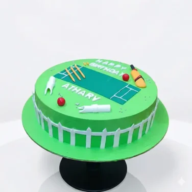 cricket pitch birthday cake