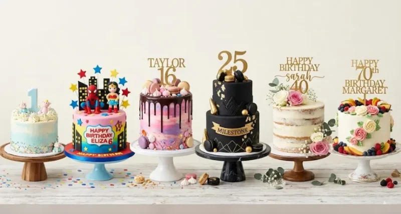 birthday cake design for every age group