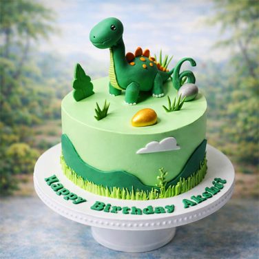 Cute Dino Fondant Cake