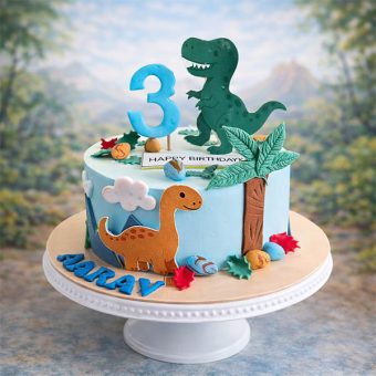 Dinosaur 3rd Birthday Cake