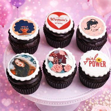 girl power photo cupcakes