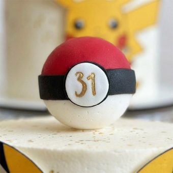 pikachu pokeball birthday cake topper