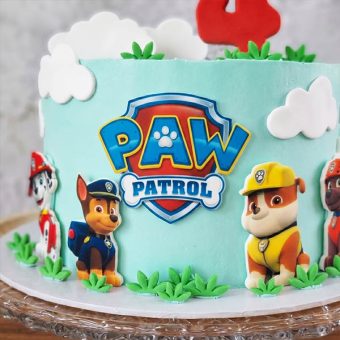4th birthday paw patrol cake front view