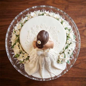 bride to be designer cake back view