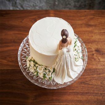 bride to be designer cake side view