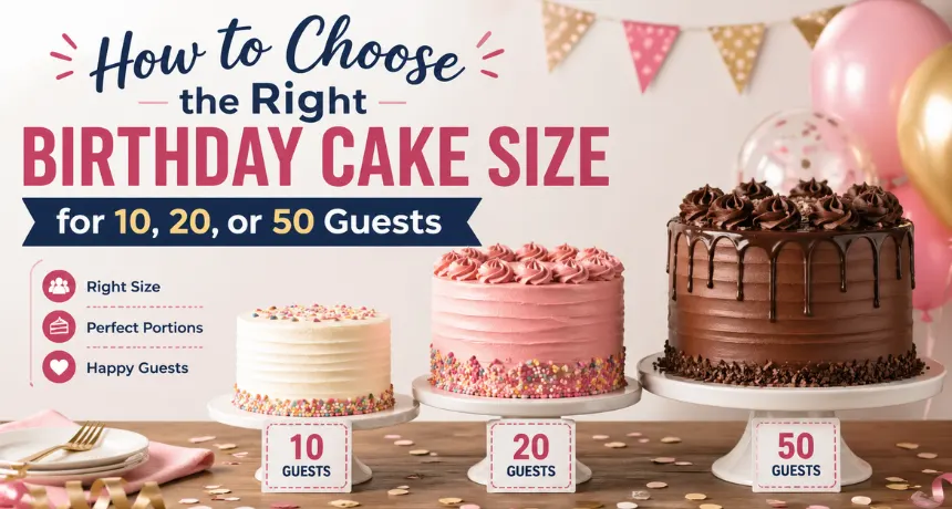 How to Choose the Right Birthday Cake Size for 10, 20, or 50 Guests
