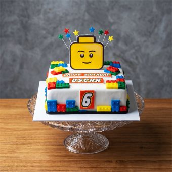 lego face theme cake