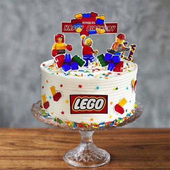 lego minifigure birthday cake