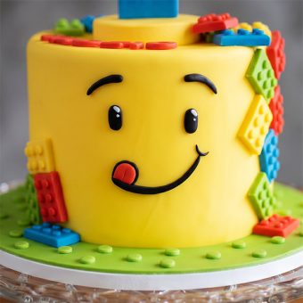 lego number birthday cake front view