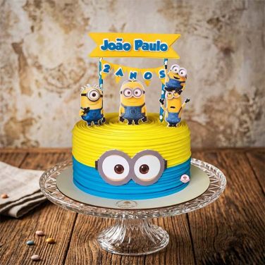 minion party banner cake