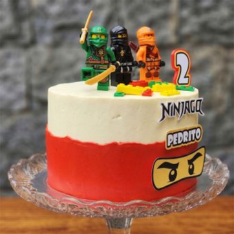 ninjago theme birthday cake front view