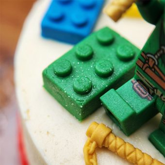 ninjago theme birthday cake side view