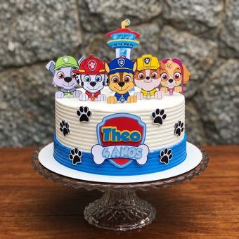 paw patrol group theme cake