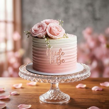 pink ombre bride to be cake