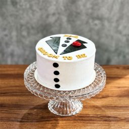 red rose groom tuxedo cake