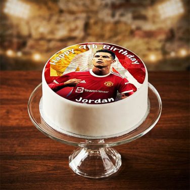ronaldo photo print cake
