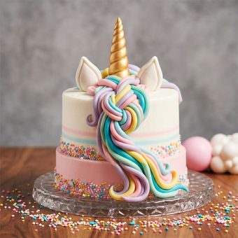 unicorn cloud drip cake back view