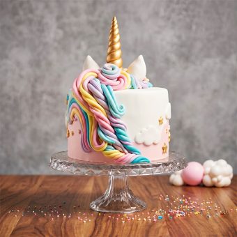 unicorn cloud drip cake side view