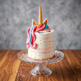 unicorn mane sprinkle cake