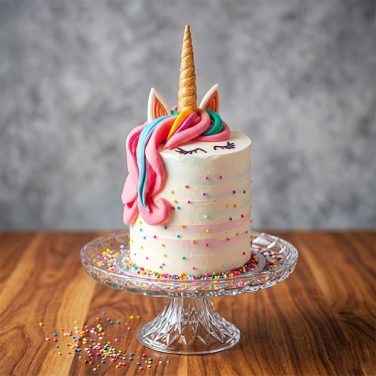 unicorn mane sprinkle cake