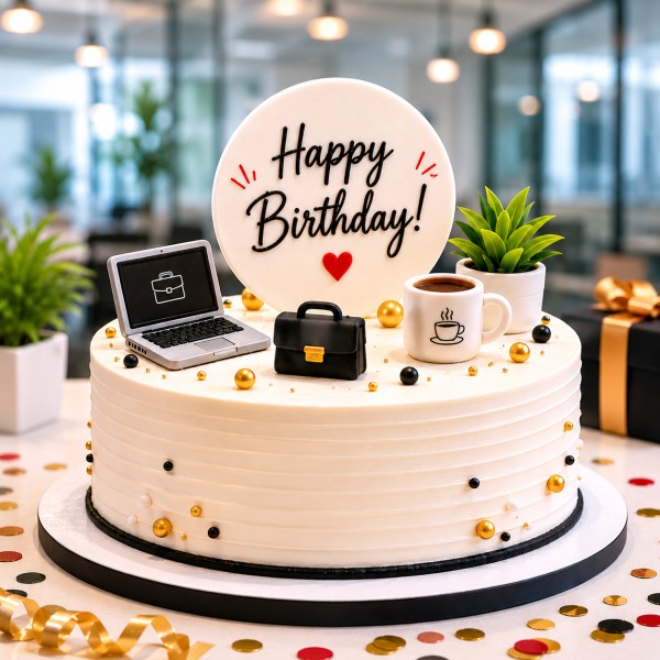 office birthday cake