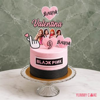 blackpink love theme cake