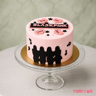 blackpink silhouette music cake