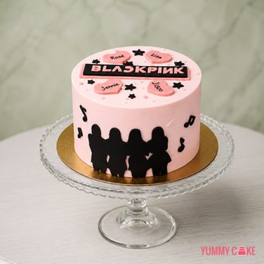 blackpink silhouette music cake