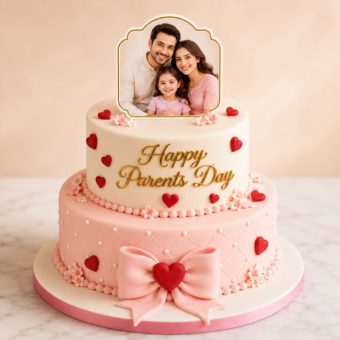 parents day family photo cake