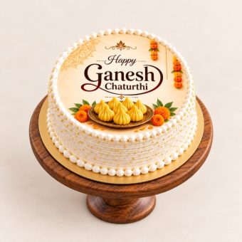 modak print photo cake for ganpati