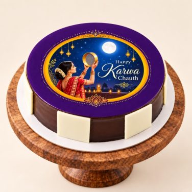 karwa chauth moonlight printed cake